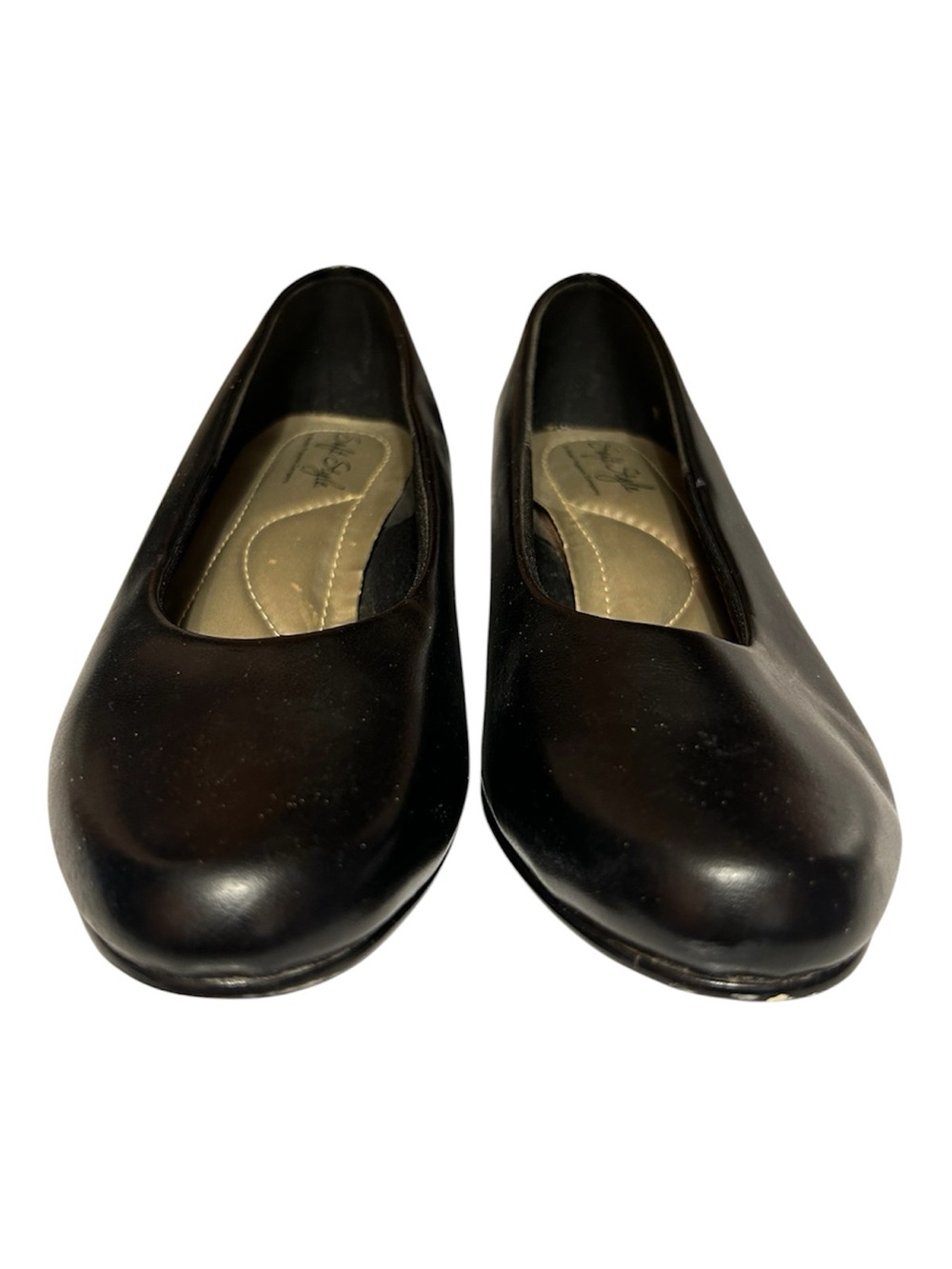 Soft Style Black Women's Slip-On heels.